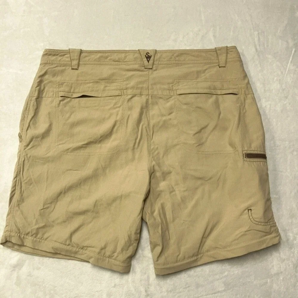 SCOTTeVEST Shorts Mens 40 Beige Tan TEC 8 Pockets Nylon Outdoor Hiking Tactical